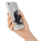 Black Crow Personalised iPhone 7 Bumper Case on Silver iPhone Alternative Image