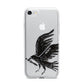 Black Crow Personalised iPhone 7 Bumper Case on Silver iPhone