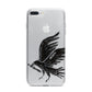 Black Crow Personalised iPhone 7 Plus Bumper Case on Silver iPhone