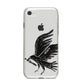 Black Crow Personalised iPhone 8 Bumper Case on Silver iPhone