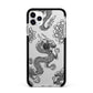 Black Dragon Apple iPhone 11 Pro Max in Silver with Black Impact Case