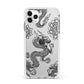 Black Dragon Apple iPhone 11 Pro Max in Silver with White Impact Case