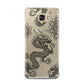 Black Dragon Samsung Galaxy A7 2016 Case on gold phone