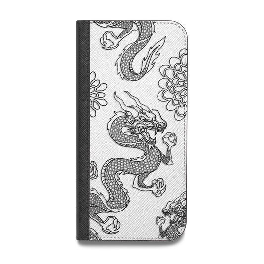 Black Dragon Vegan Leather Flip Samsung Case