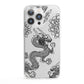 Black Dragon iPhone 13 Pro Clear Bumper Case