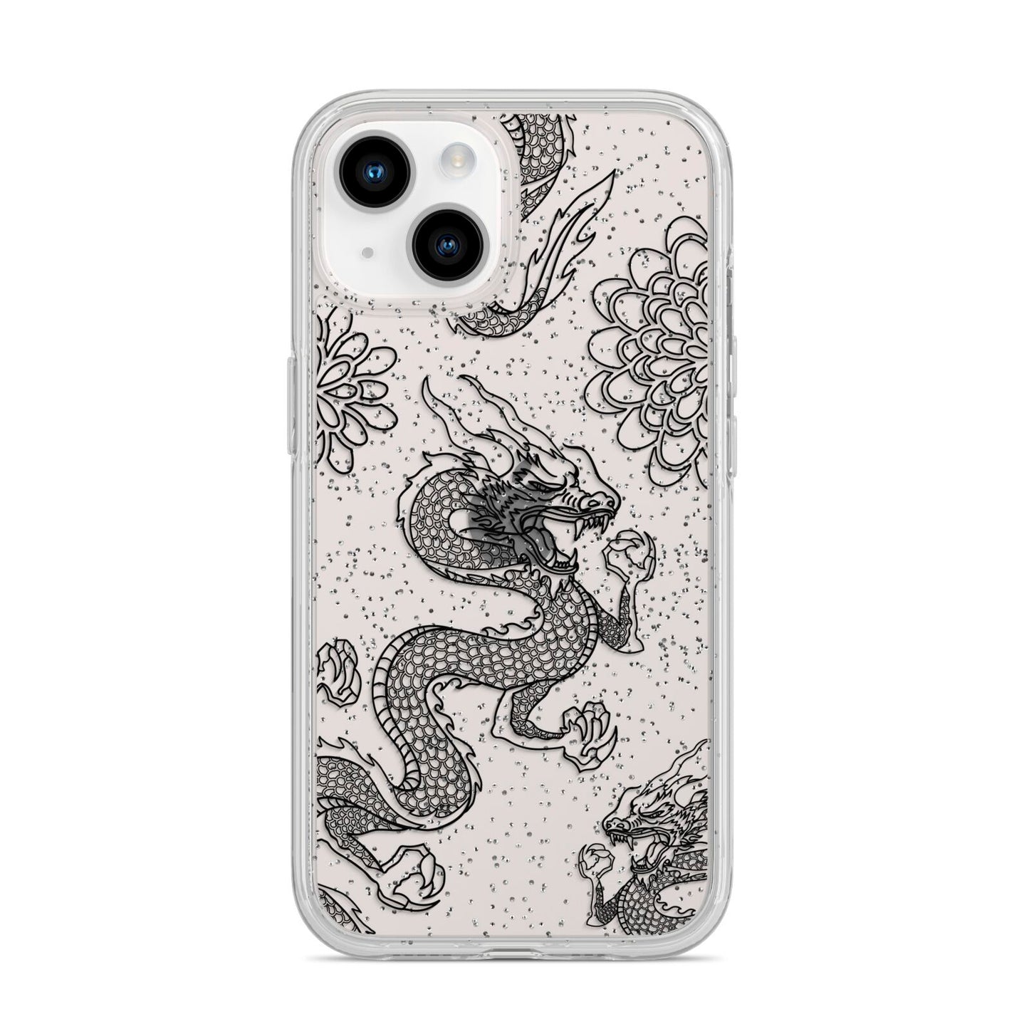 Black Dragon iPhone 14 Glitter Tough Case Starlight