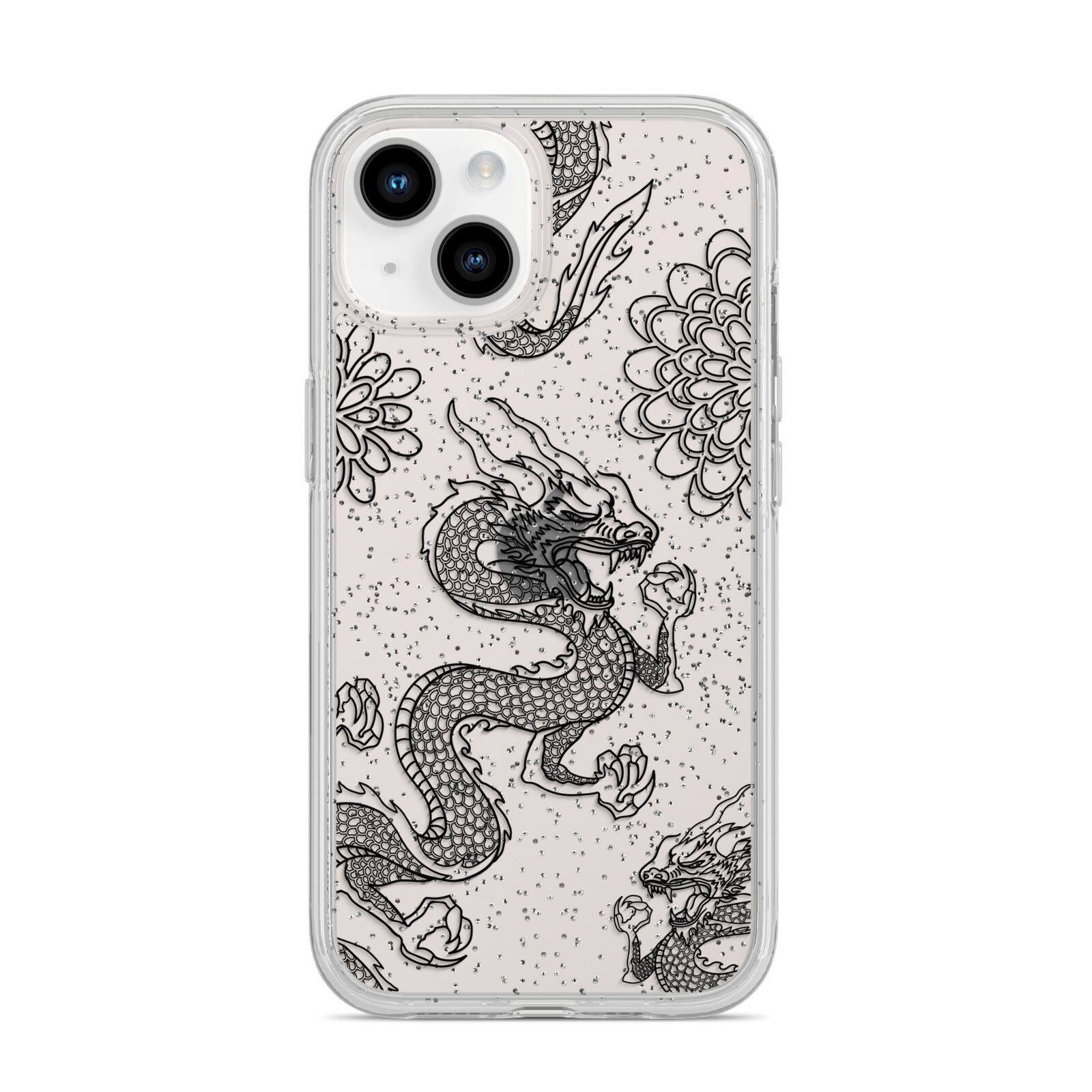 Black Dragon iPhone 14 Glitter Tough Case Starlight