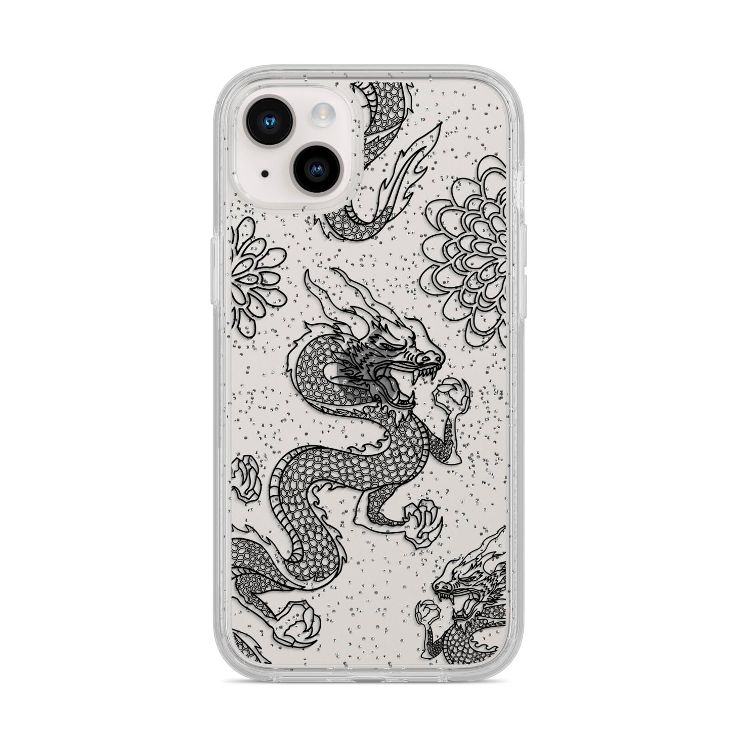 Black Dragon iPhone 14 Plus Glitter Tough Case Starlight