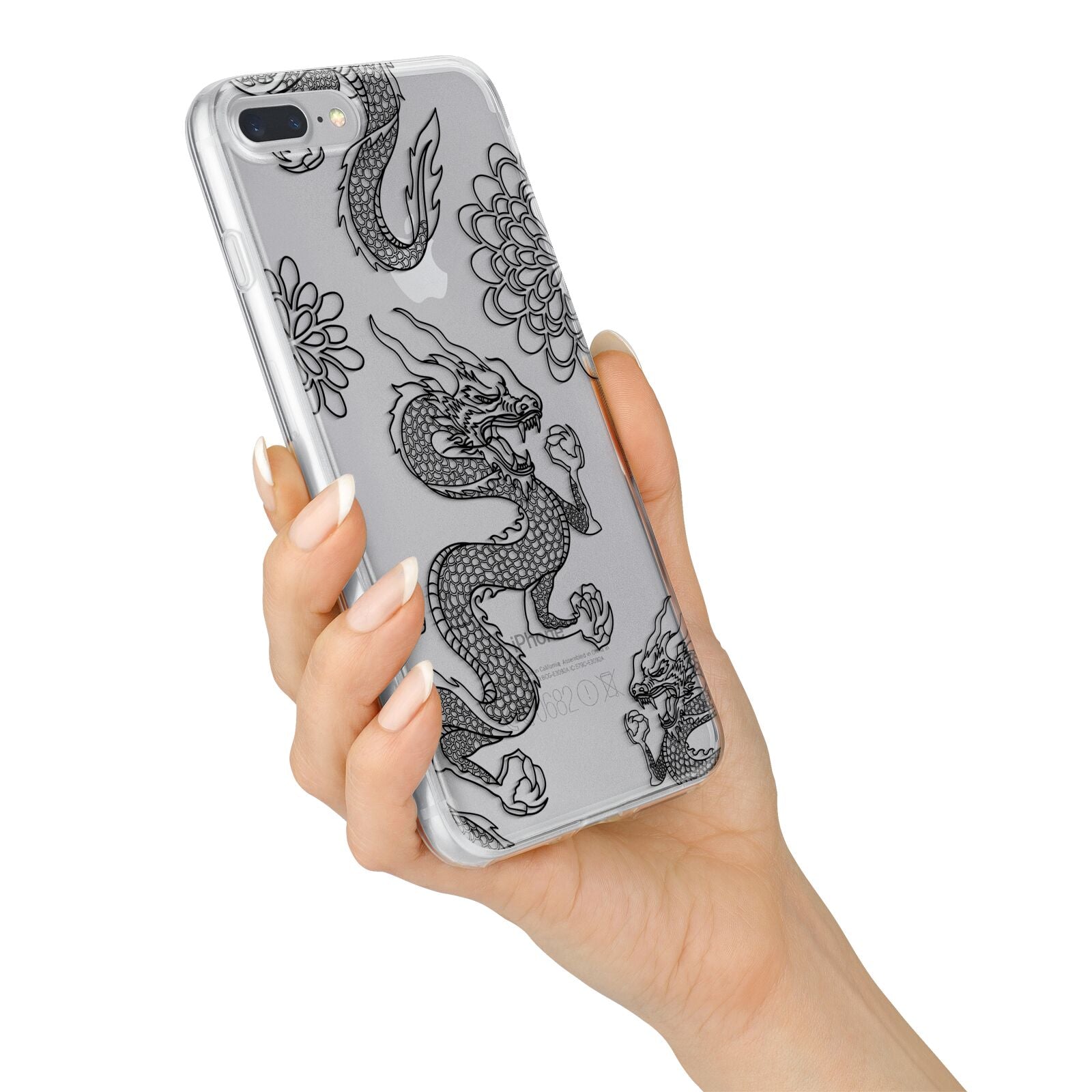 Black Dragon iPhone 7 Plus Bumper Case on Silver iPhone Alternative Image