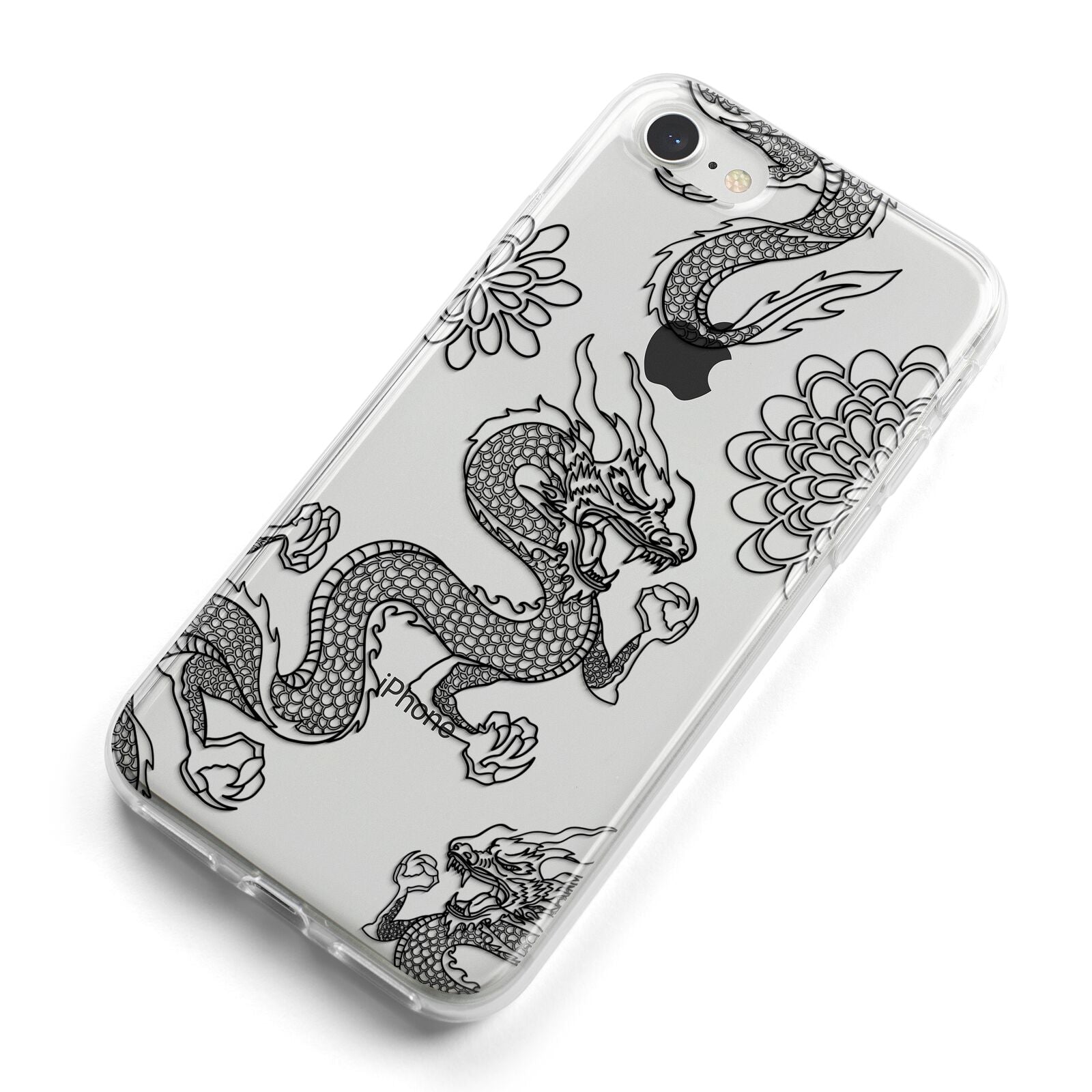 Black Dragon iPhone 8 Bumper Case on Silver iPhone Alternative Image