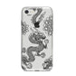 Black Dragon iPhone 8 Bumper Case on Silver iPhone