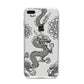 Black Dragon iPhone 8 Plus Bumper Case on Silver iPhone