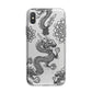 Black Dragon iPhone X Bumper Case on Silver iPhone Alternative Image 1