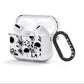 Black Floral Meadow AirPods Clear Case 3rd Gen Side Image
