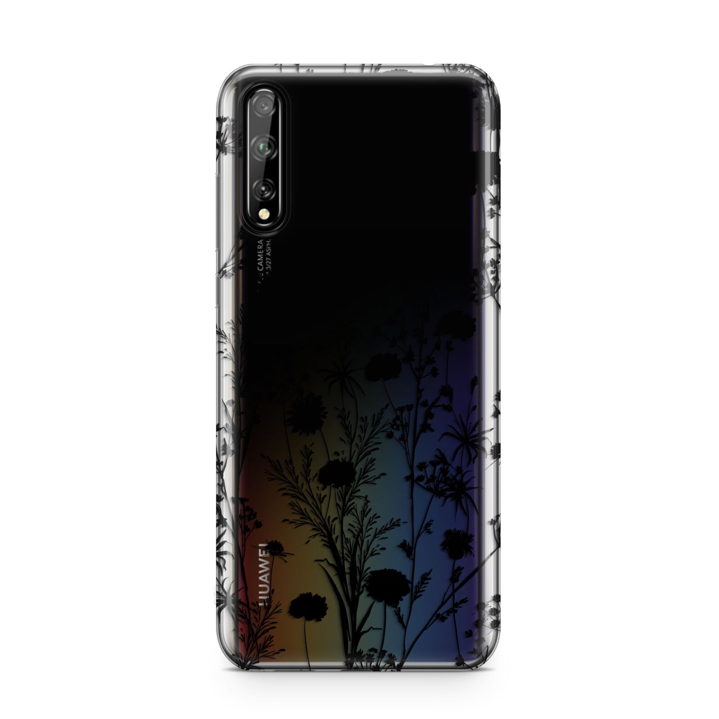 Black Floral Meadow Huawei Enjoy 10s Phone Case