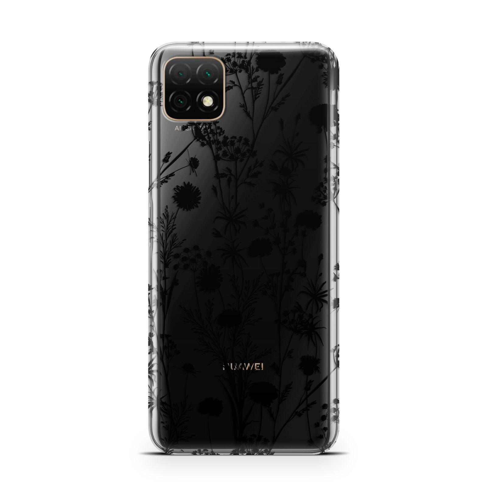 Black Floral Meadow Huawei Enjoy 20 Phone Case