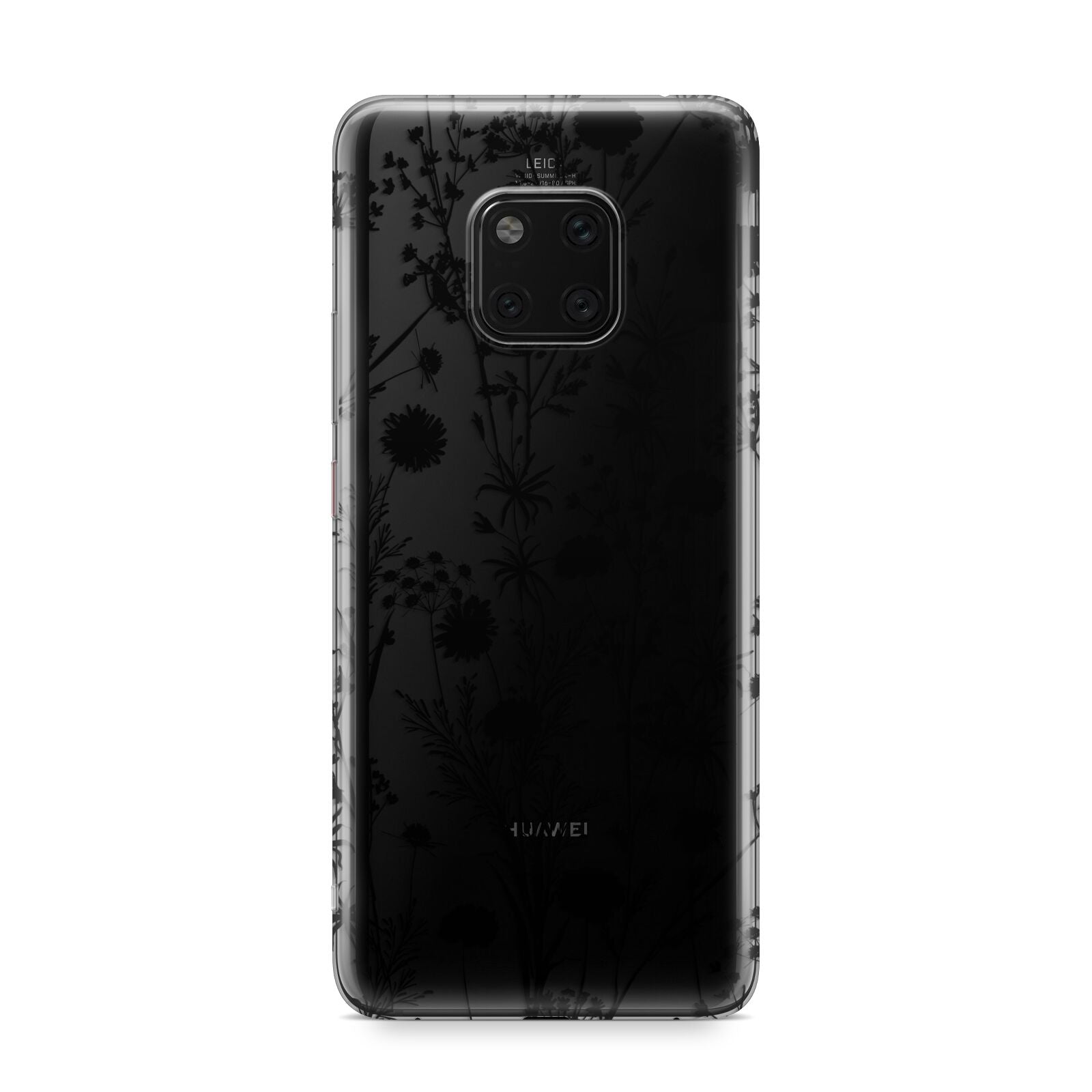 Black Floral Meadow Huawei Mate 20 Pro Phone Case