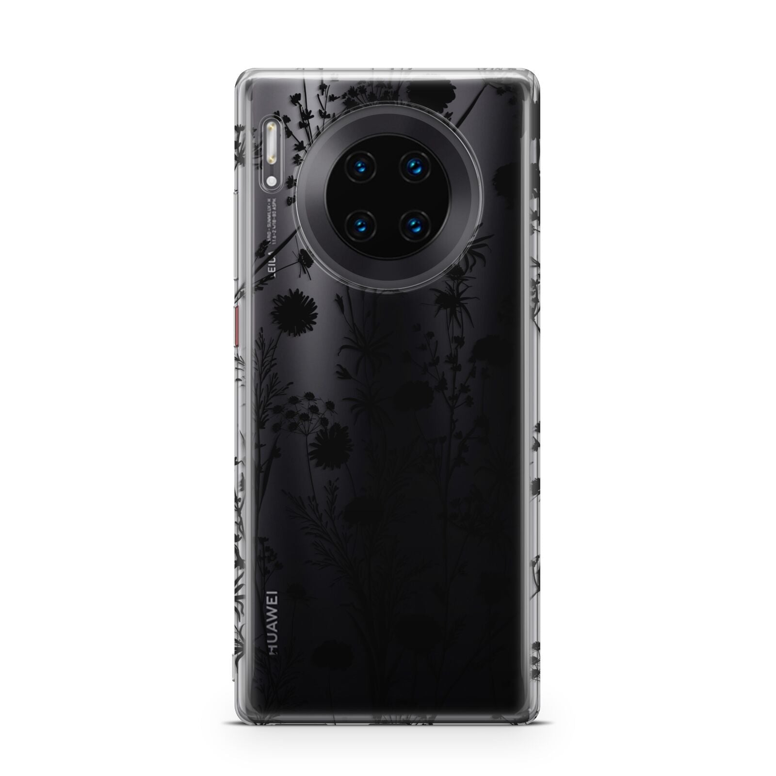 Black Floral Meadow Huawei Mate 30 Pro Phone Case