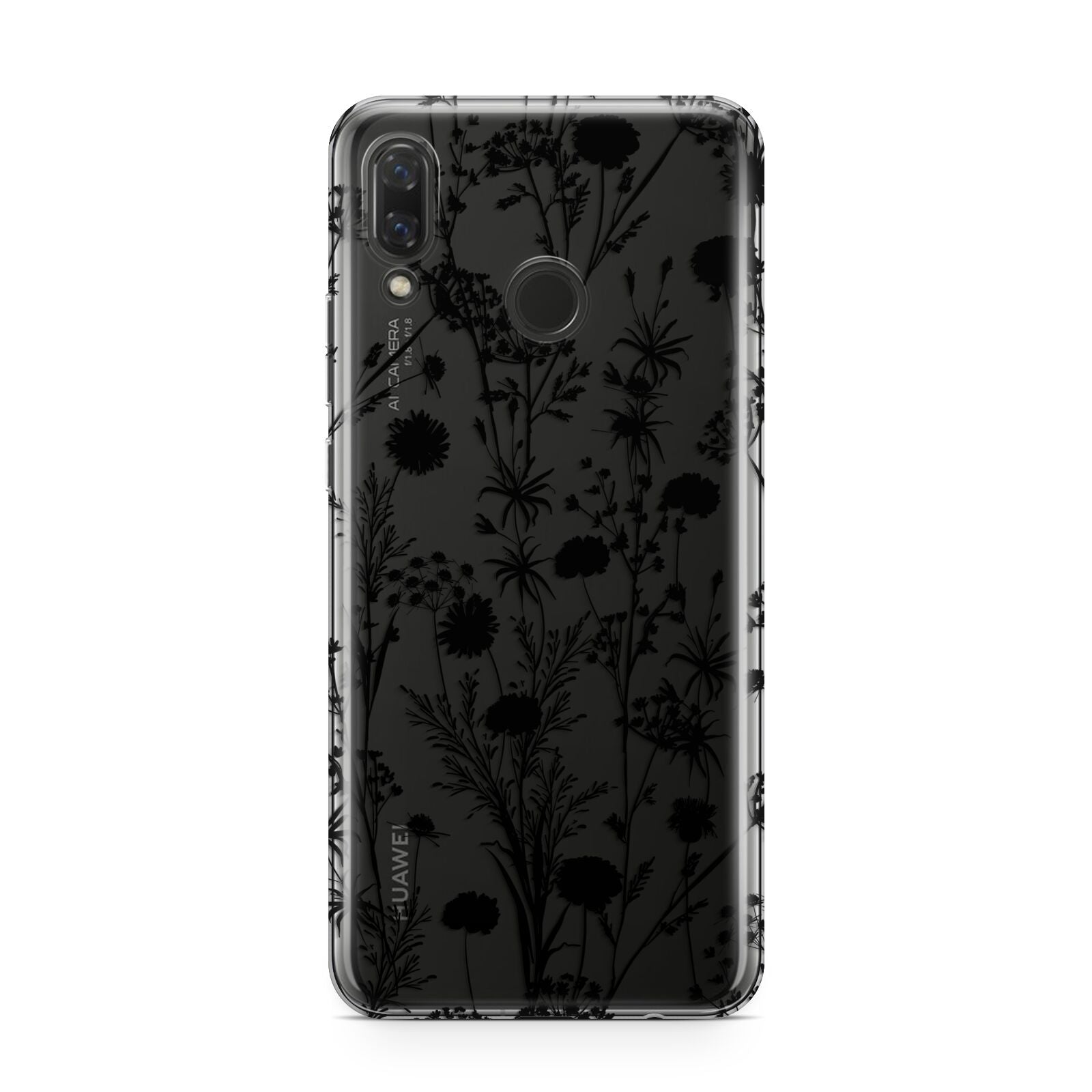 Black Floral Meadow Huawei Nova 3 Phone Case