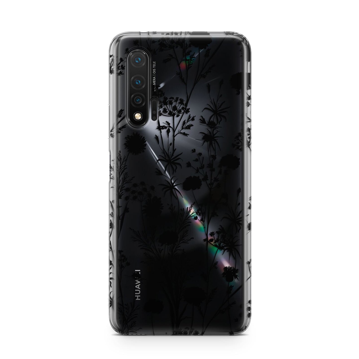Black Floral Meadow Huawei Nova 6 Phone Case