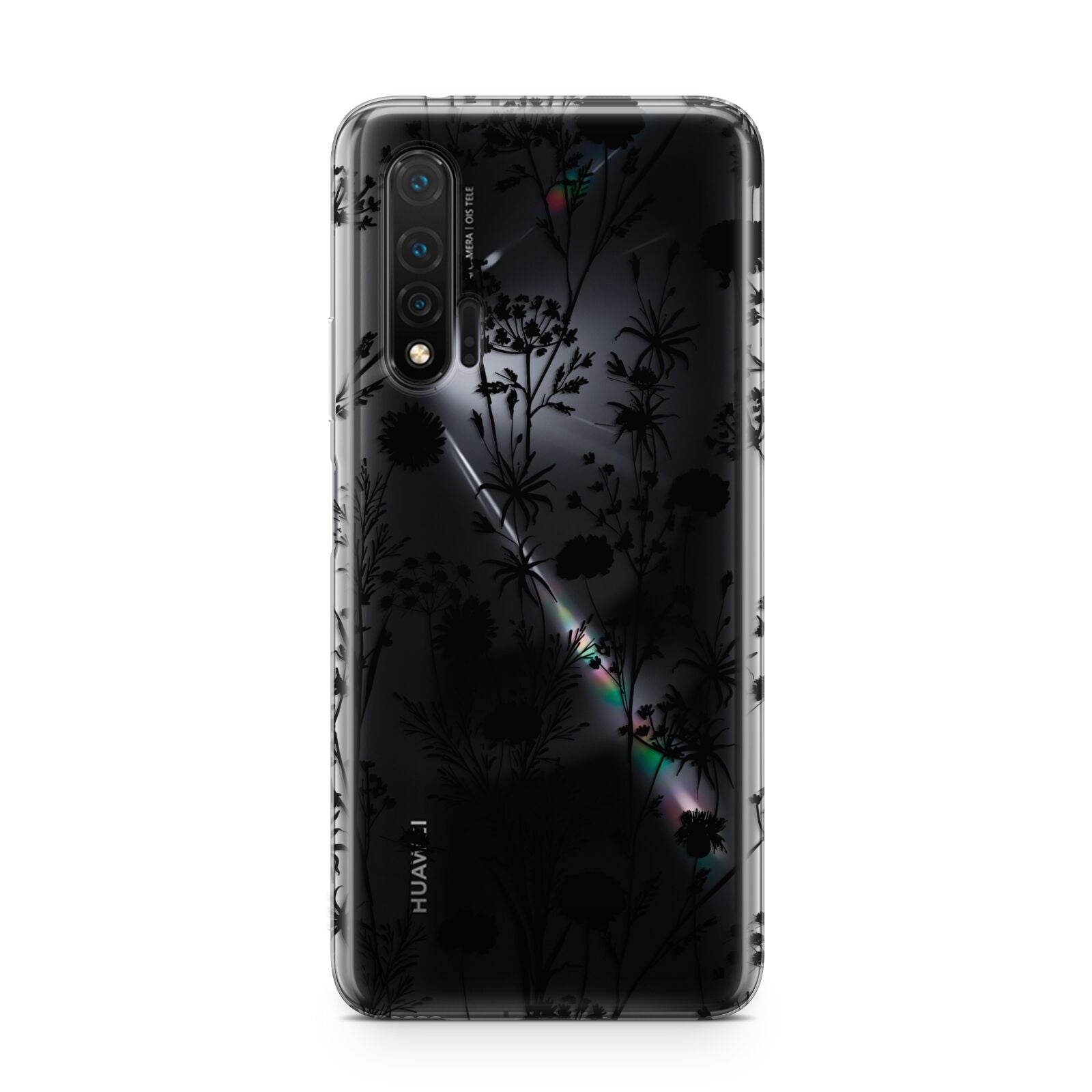 Black Floral Meadow Huawei Nova 6 Phone Case