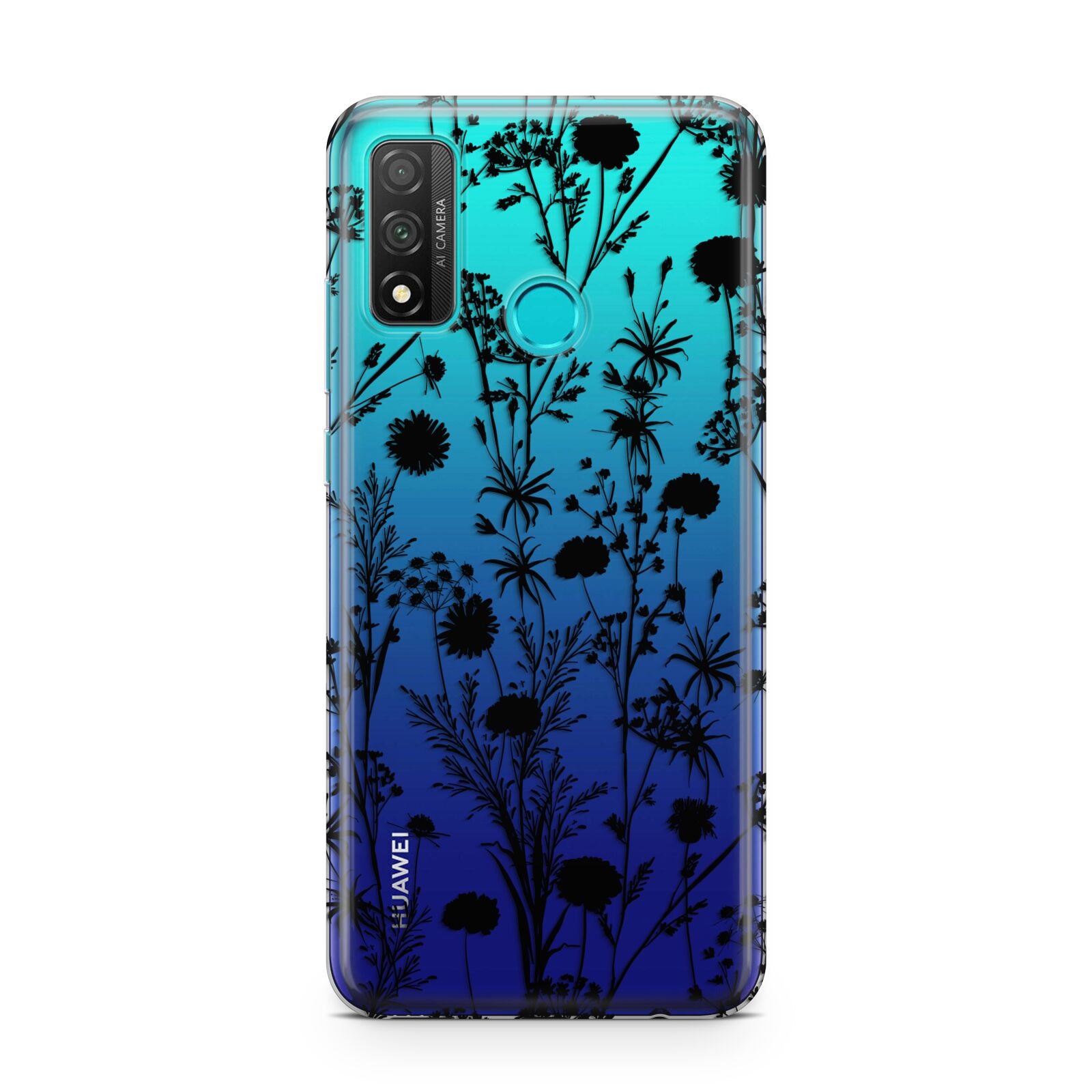 Black Floral Meadow Huawei P Smart 2020