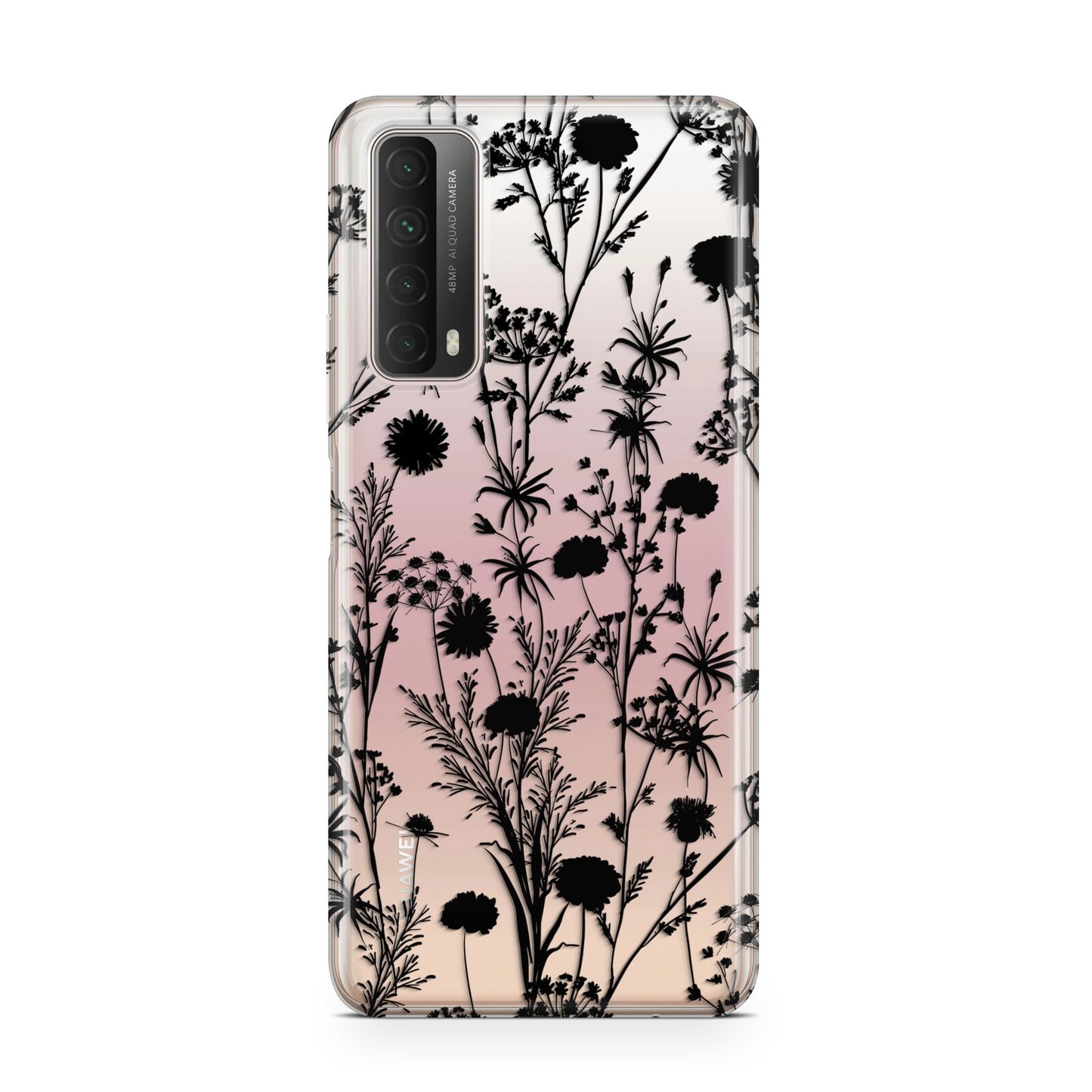 Black Floral Meadow Huawei P Smart 2021