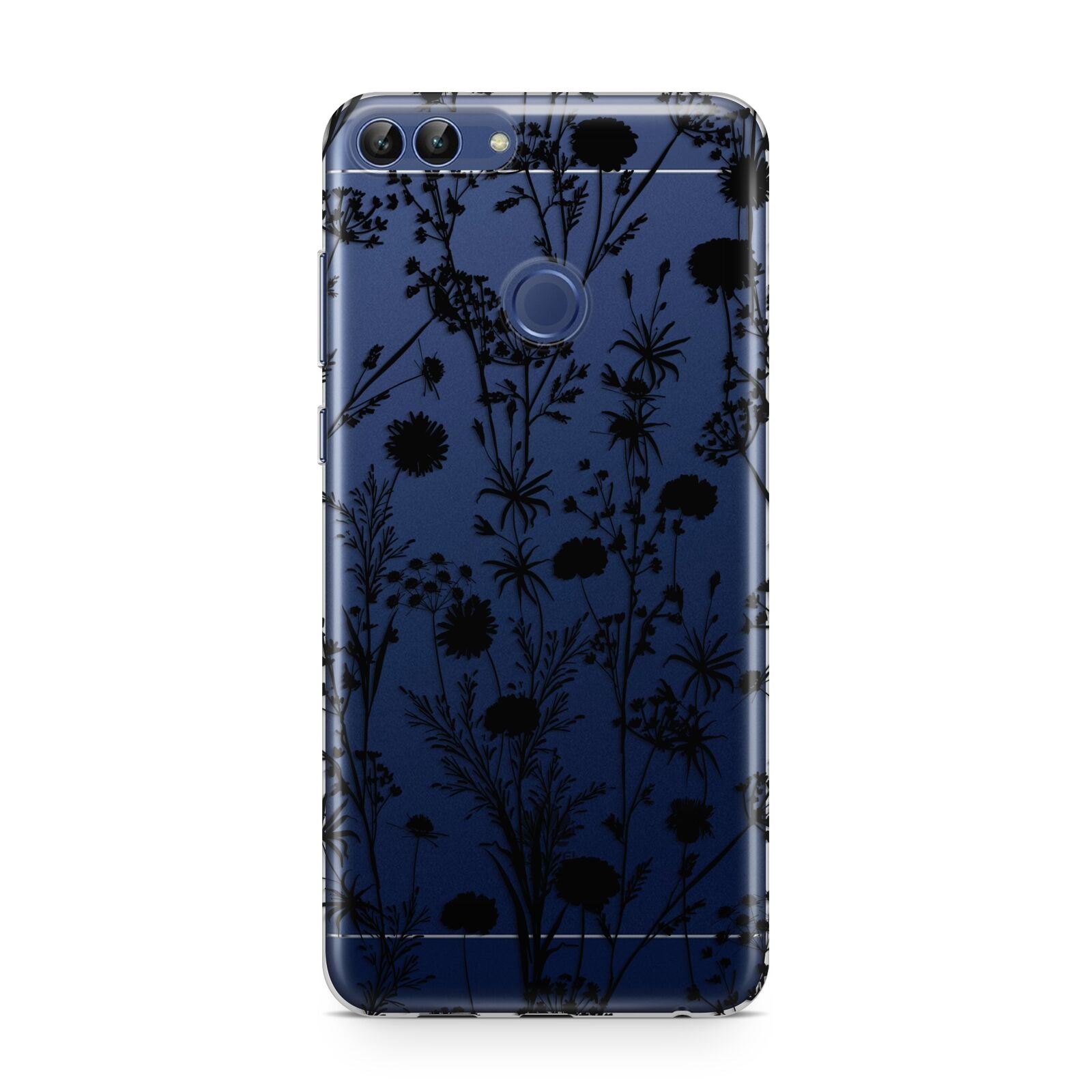 Black Floral Meadow Huawei P Smart Case
