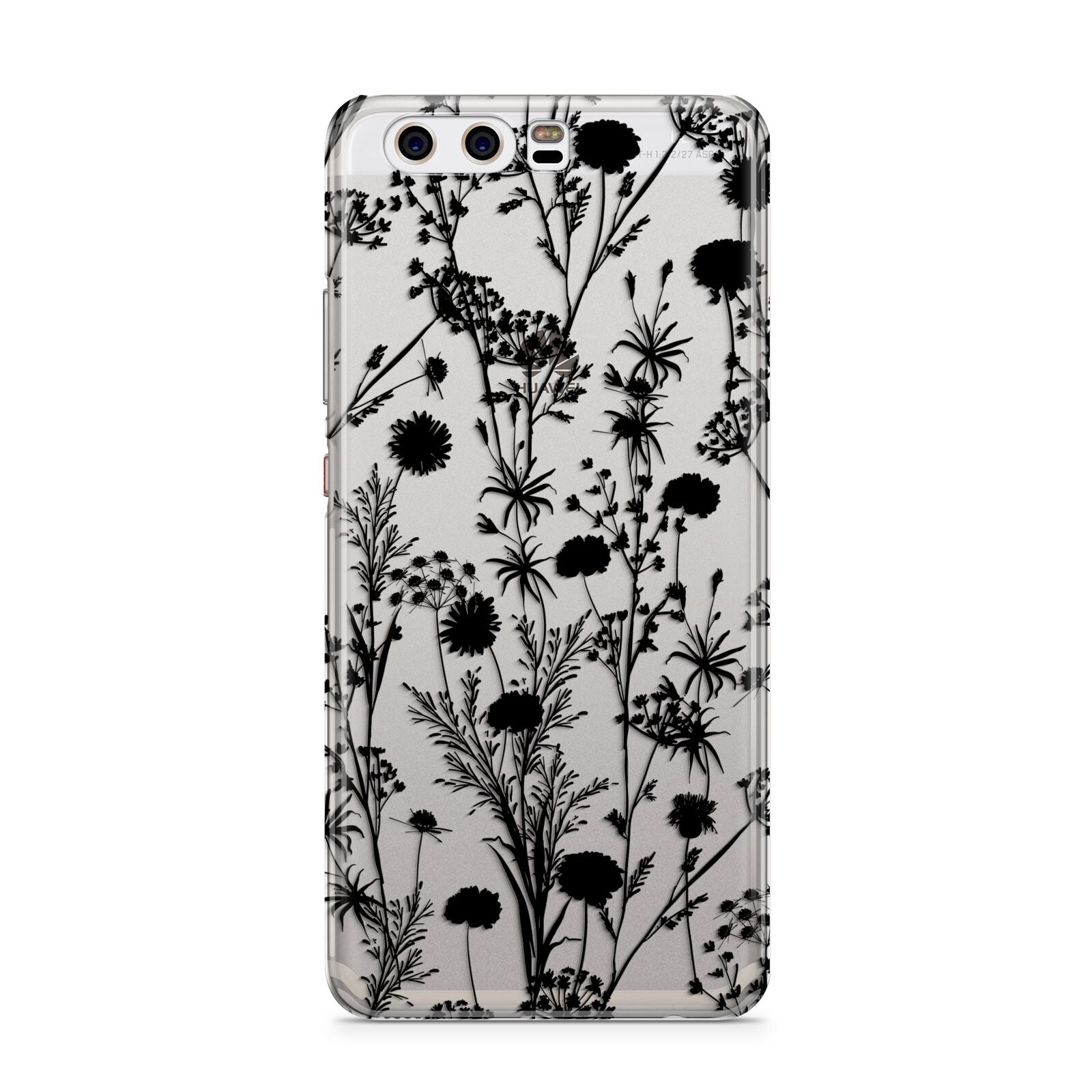 Black Floral Meadow Huawei P10 Phone Case