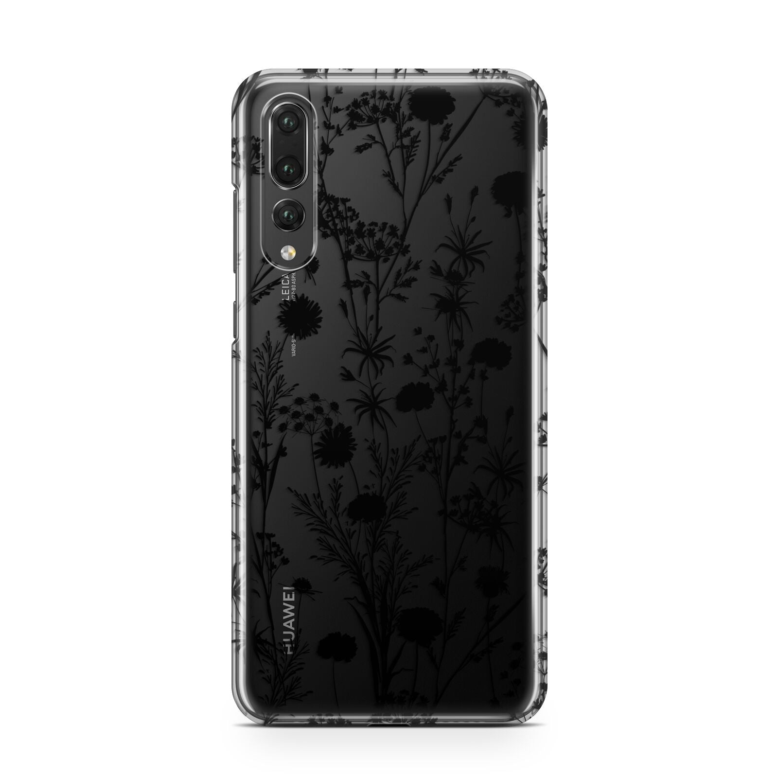 Black Floral Meadow Huawei P20 Pro Phone Case