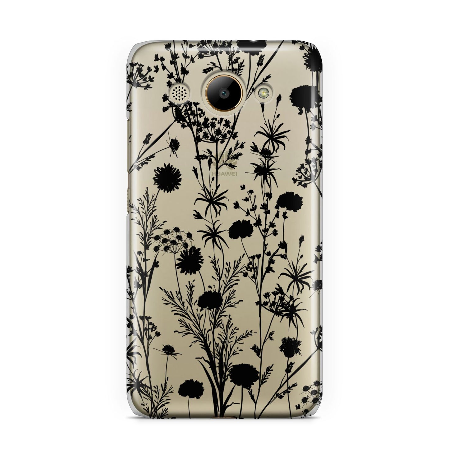 Black Floral Meadow Huawei Y3 2017