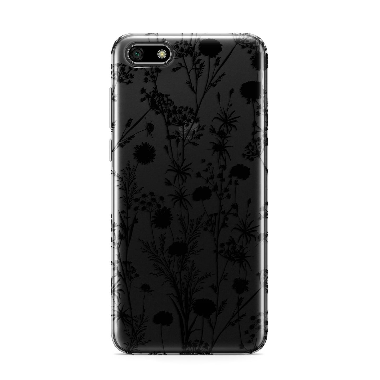 Black Floral Meadow Huawei Y5 Prime 2018 Phone Case