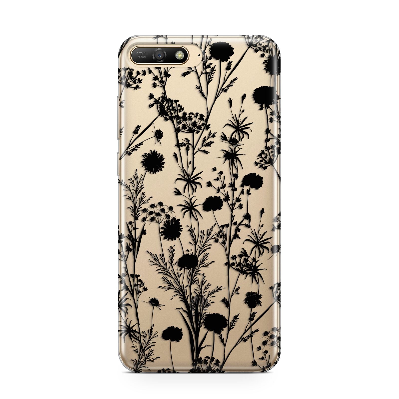 Black Floral Meadow Huawei Y6 2018