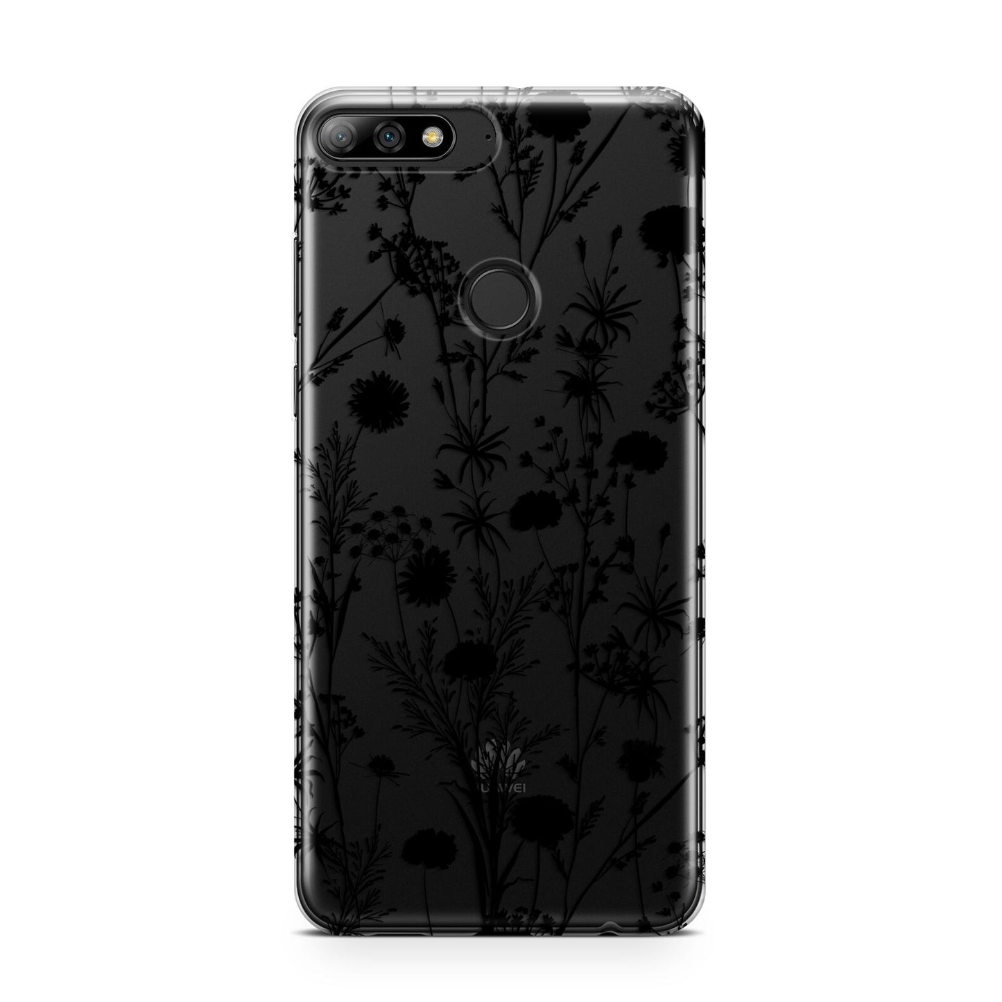 Black Floral Meadow Huawei Y7 2018