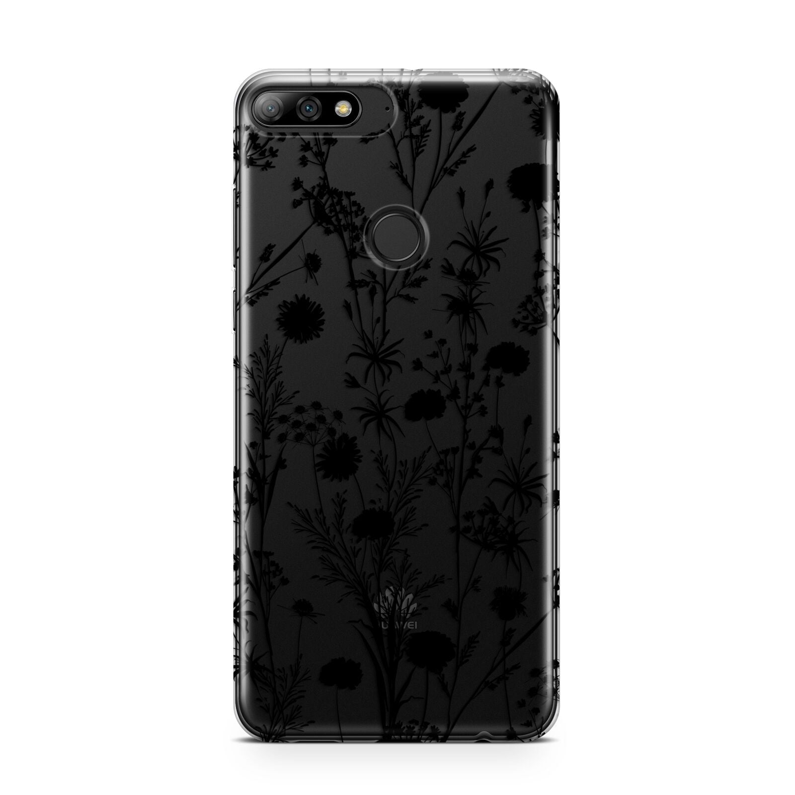Black Floral Meadow Huawei Y7 2018