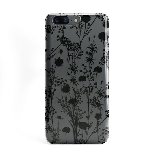 Black Floral Meadow OnePlus Case