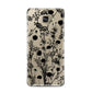 Black Floral Meadow Samsung Galaxy A3 2016 Case on gold phone