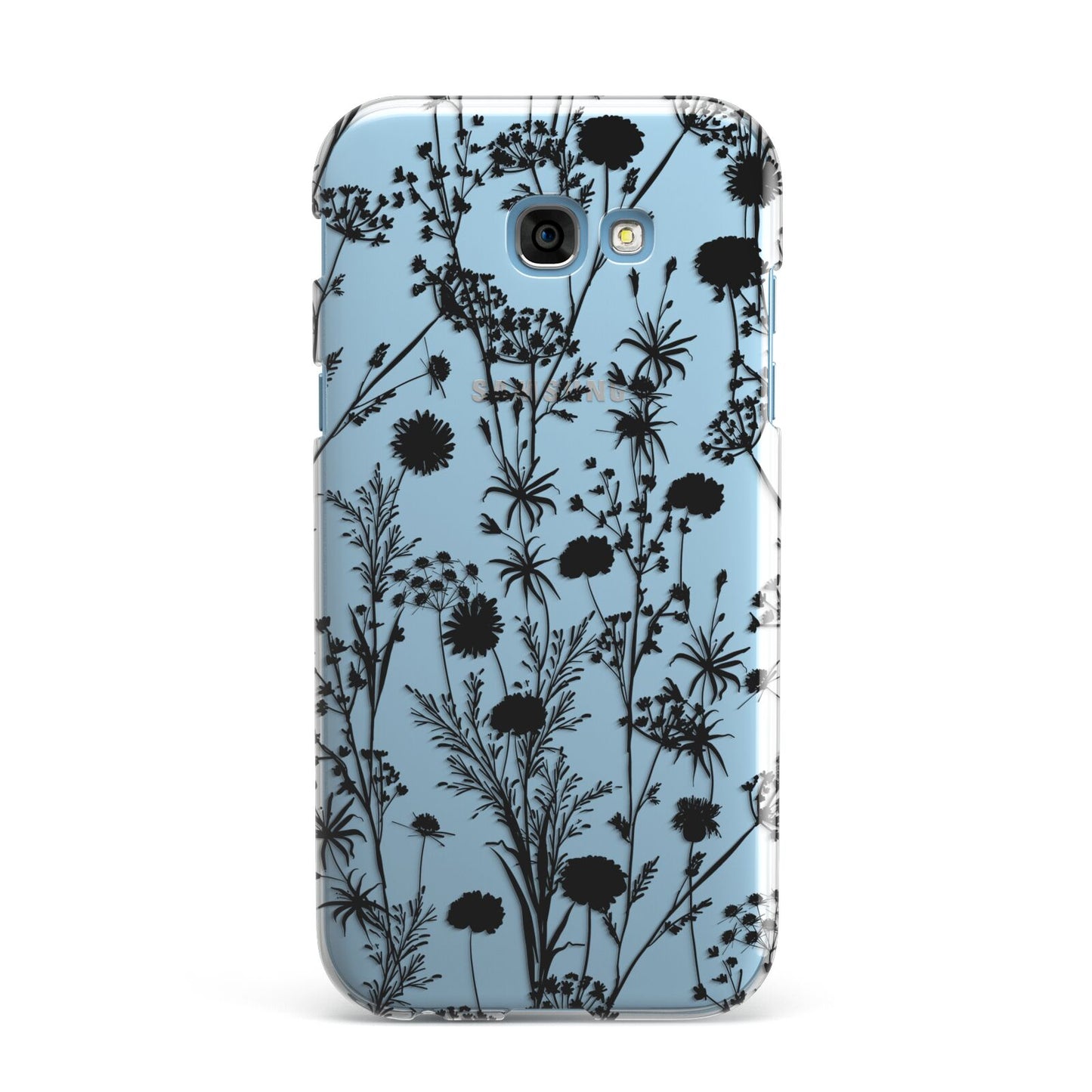 Black Floral Meadow Samsung Galaxy A7 2017 Case