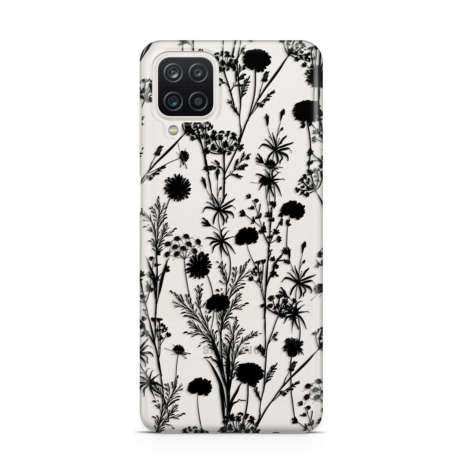Black Floral Meadow Samsung M12 Case