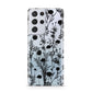 Black Floral Meadow Samsung S21 Ultra Case