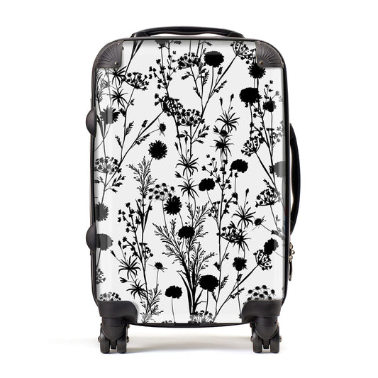 Black Floral Meadow Suitcase