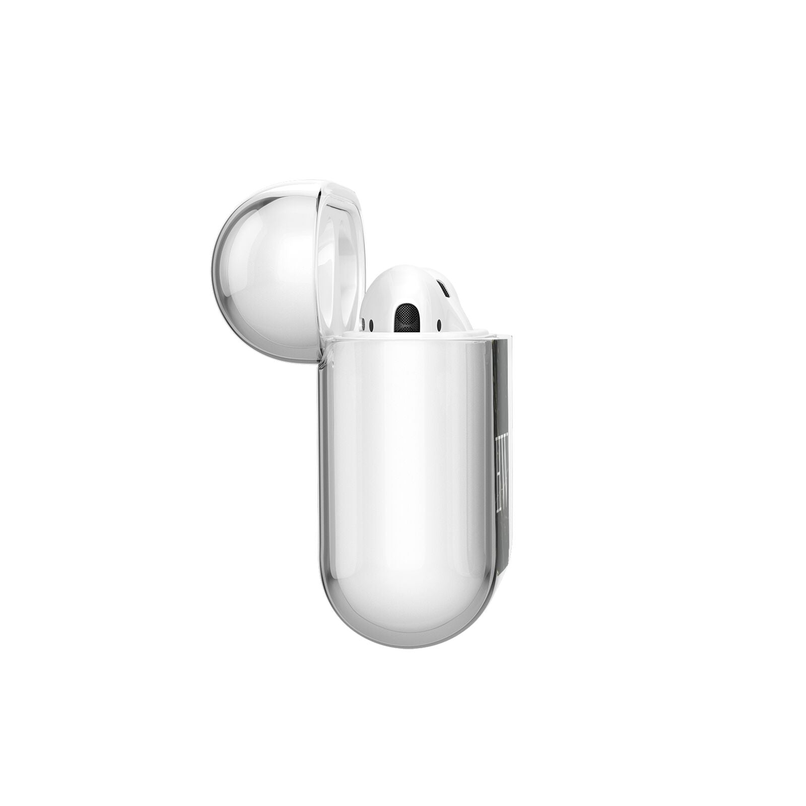 Black Gold Marble Effect Initials Personalised AirPods Case Side Angle
