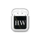 Black Gold Marble Effect Initials Personalised AirPods Case
