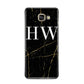 Black Gold Marble Effect Initials Personalised Samsung Galaxy A3 2016 Case on gold phone
