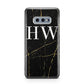 Black Gold Marble Effect Initials Personalised Samsung Galaxy S10E Case
