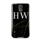 Black Gold Marble Effect Initials Personalised Samsung Galaxy S5 Case