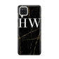 Black Gold Marble Effect Initials Personalised Samsung M12 Case