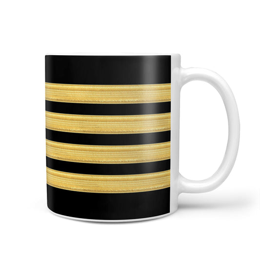Black Gold Pilot Stripes 10oz Mug