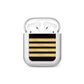 Black Gold Pilot Stripes AirPods Case