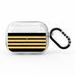 Black Gold Pilot Stripes AirPods Pro Glitter Case